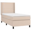 vidaXL Sommier à lattes de lit avec matelas Cappuccino 90x190 cm