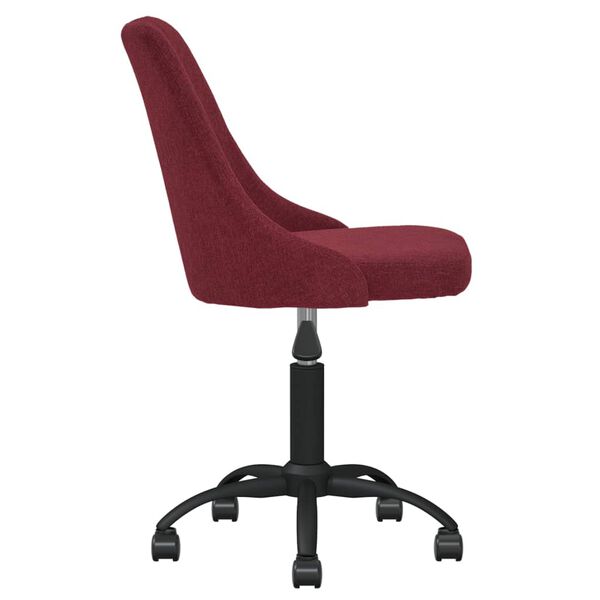 vidaXL Chaises pivotantes &agrave; manger lot de 4 rouge bordeaux tissu