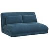 vidaXL Fauteuil de sol ajustable Bleu Velours