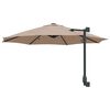 vidaXL Parasol de jardin Taupe 248 x 248 x 148 cm Polyester et Acier