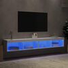 vidaXL Meubles TV avec lumi&egrave;res LED 2 pcs blanc 100x30x30 cm