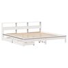 vidaXL Lit biblioth&egrave;que sans matelas blanc 200x200 cm bois pin massif