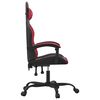 vidaXL Chaise de jeu pivotante Noir et rouge bordeaux Similicuir