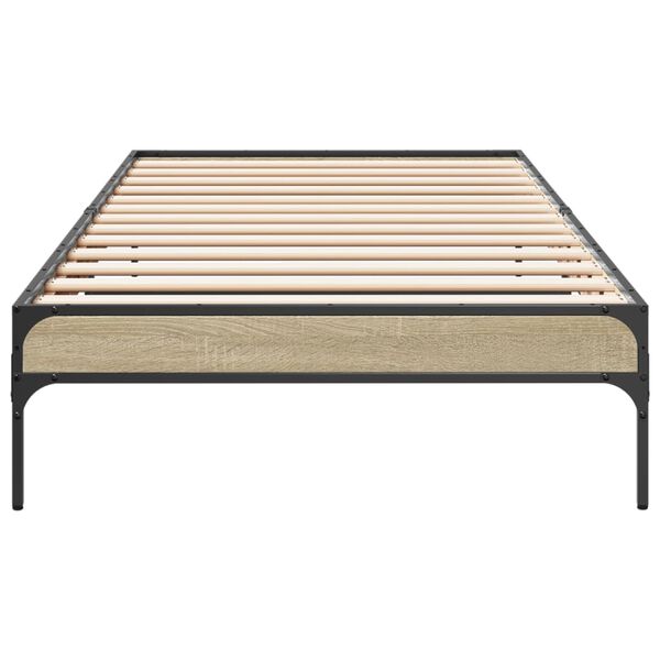 vidaXL Cadre de lit sans matelas ch&ecirc;ne sonoma 100x200 cm