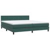 vidaXL Sommier &agrave; lattes de lit et matelas et LED vert fonc&eacute; 200x210cm velours
