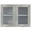 vidaXL Vitrine suspendue "Lyon" Gris béton 80 x 31 x 60 cm