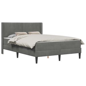 vidaXL Cadre de lit avec matelas Gris fonc&eacute; 120 x 190 cm Velours