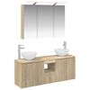 vidaXL Ensemble d'armoire de salle de bain 4 pcs Ch&ecirc;ne Sonoma