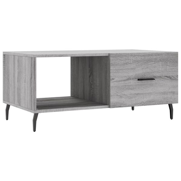 vidaXL Table basse sonoma gris 90x50x40 cm bois d'ing&eacute;nierie