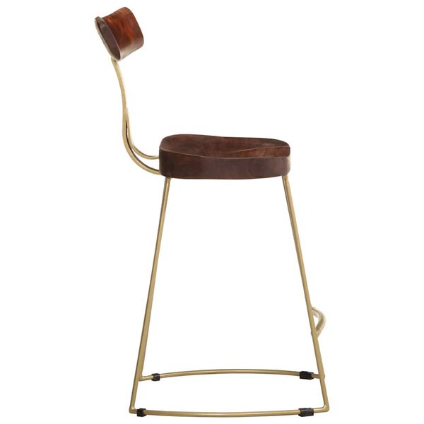 vidaXL Tabourets de bar lot de 2 49x43x79 cm bois de manguier massif