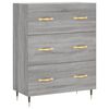 vidaXL Buffet haut Sonoma gris 69,5x34x180 cm Bois d'ing&eacute;nierie