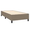 vidaXL Sommier &agrave; lattes de lit matelas et LED Taupe 80x200cm Tissu