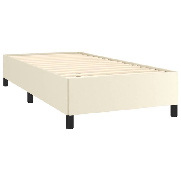 vidaXL Cadre de lit sans matelas cr&egrave;me 90x190 cm similicuir