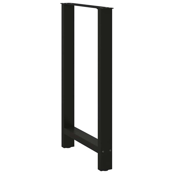 vidaXL Pieds de table de bar Noir 2 pi&egrave;ces 60 x (100-101) cm Acier