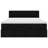vidaXL Lit ottoman avec matelas et LED noir 140x200 cm tissu