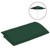 vidaXL Tissu de remplacement pour parasol d'extérieur Vert 300 cm