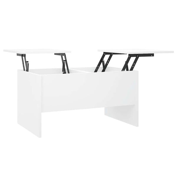 vidaXL Table basse blanc 80x50x42,5 cm bois d'ingénierie