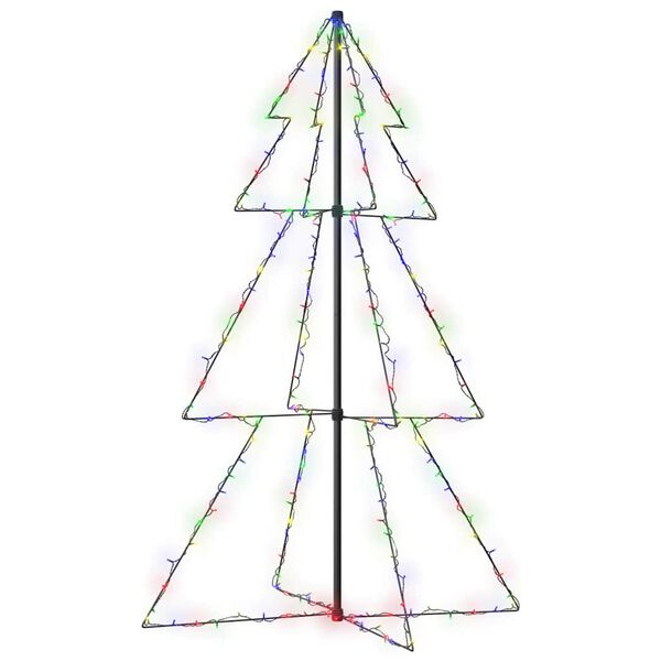 vidaXL Arbre de No&euml;l c&ocirc;ne 200 LED d'int&eacute;rieur/d'ext&eacute;rieur 98x150 cm