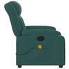 vidaXL Fauteuil de massage inclinable Vert fonc&eacute; Tissu