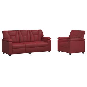 vidaXL Ensemble de Canap&eacute;s 2 pcs Bordeaux Simili cuir