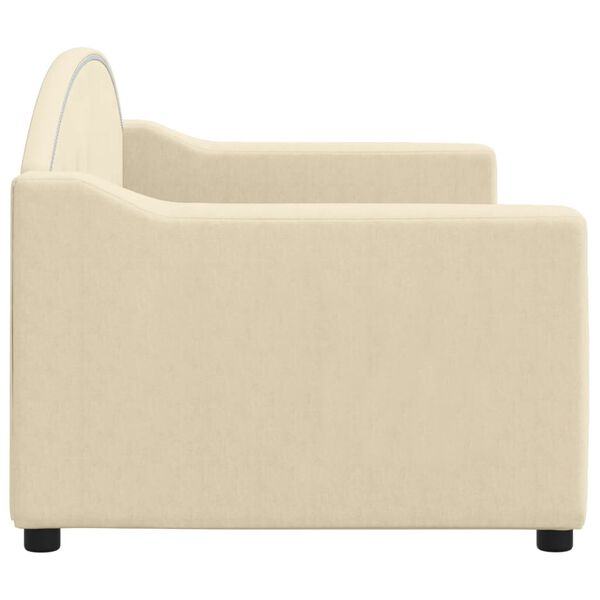 vidaXL Lit de repos sans matelas cr&egrave;me 80x200 cm tissu