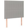 vidaXL T&ecirc;te de lit Gris clair 80x5x118/128 cm Tissu