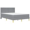 vidaXL Cadre de lit avec matelas Gris clair 120 x 190 cm tissu