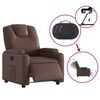 vidaXL Fauteuil inclinable &eacute;lectrique Marron Similicuir