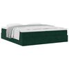 VidaXL Cadre de lit ottoman avec matelas vert fonc&eacute; 180x200cm velours