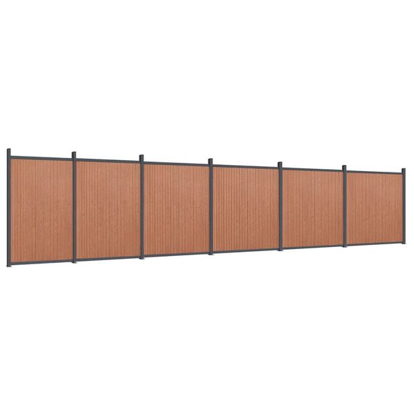 vidaXL Panneau de clôture marron 1045x186 cm WPC