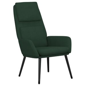 vidaXL Chaise de relaxation Vert fonc&eacute; Tissu