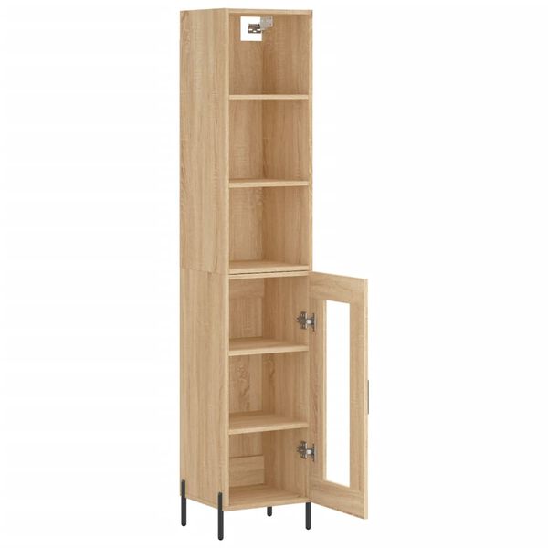vidaXL Buffet haut Ch&ecirc;ne sonoma 34,5x34x180 cm Bois d'ing&eacute;nierie