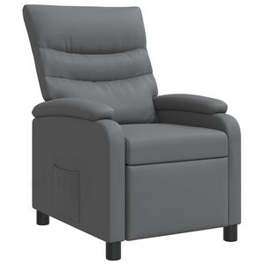 vidaXL Fauteuil inclinable Gris Simili cuir