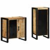 vidaXL Ensemble de mobilier de salle de bain 2 pi&egrave;ces Marron et Noir