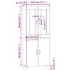 vidaXL Buffet haut Sonoma gris 69,5x34x180 cm Bois d'ing&eacute;nierie