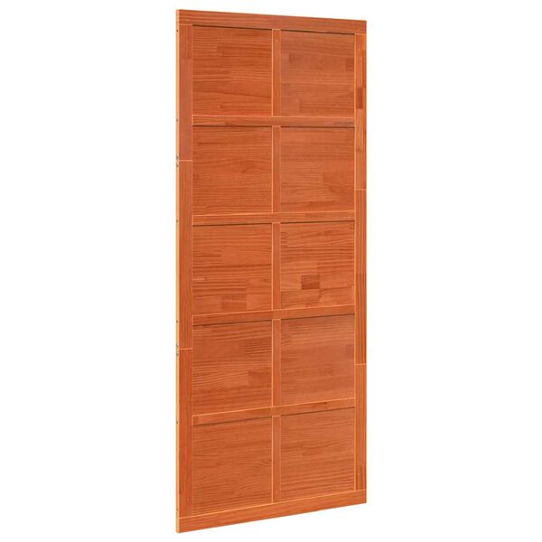 vidaXL Porte de grange Marron 80 x 2,5 x 208 cm Bois de pin massif