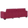 vidaXL Ensemble de Canap&eacute;s 3 pcs Rouge Vent 221 x 80 x 80 cm Velours