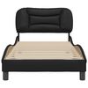 vidaXL Cadre de lit sans matelas Hvar noir 90x200 cm similicuir