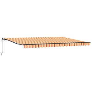 vidaXL Auvent r&eacute;tractable Jaune et Orange 500 &times; 350 cm