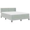 vidaXL Lit &agrave; ressorts avec matelas Gris clair 190 x 140 cm Polyester