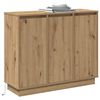 vidaXL Buffet LED Ch&ecirc;ne artisanal 90 x 32 x 75 cm Bois d'ing&eacute;nierie