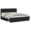 vidaXL Cadre de lit avec matelas Noir 180 x 200 cm Bois de pin massif