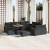 vidaXL Ensemble de canap&eacute; de jardin 13 pcs Noir polyrotin
