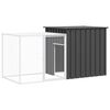 vidaXL Clapier Anthracite 200x91x100 cm Acier galvanis&eacute;