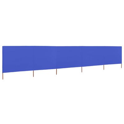 vidaXL Paravent 5 panneaux Tissu 600 x 160 cm Bleu azuré