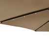 vidaXL Parasol de jardin avec LED mât en acier taupe 225x225x212 cm