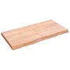 vidaXL Comptoir de salle de bain marron 120x60x(2-6) cm bois trait&eacute;