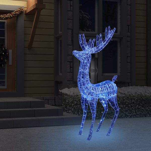 vidaXL Renne de No&euml;l XXL Acrylique 250 LED 180 cm Bleu