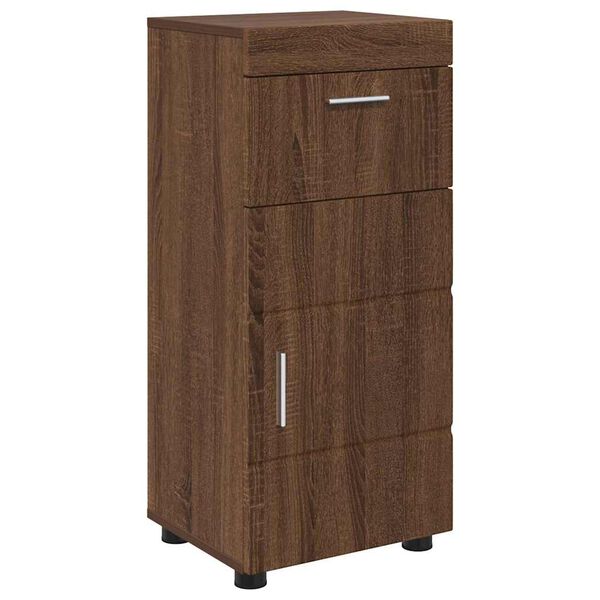 vidaXL Ensemble d'armoire de salle de bain TULUM Ch&ecirc;ne brun