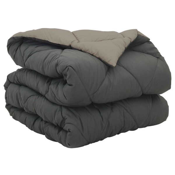 vidaXL Duvet complet toute l'ann&eacute;e Gris clair et anthracite